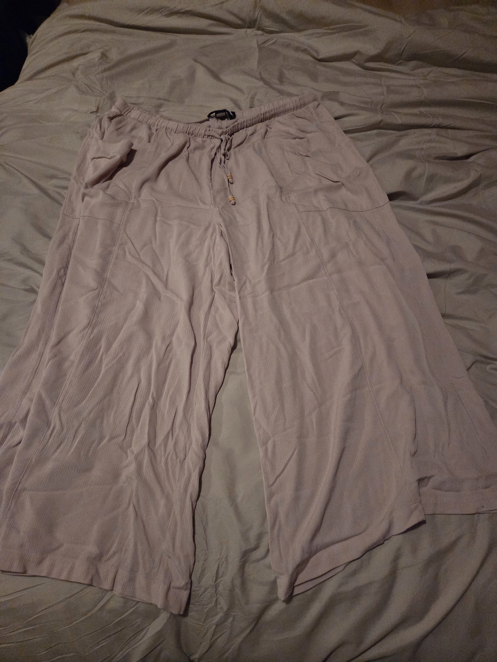 torrid Light Mauve Wide-Leg Drawstring Pants